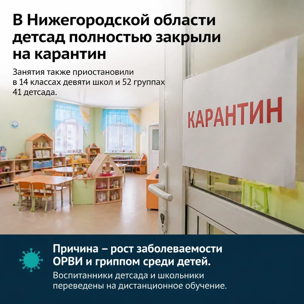 Детсад региона приостановил работу из-за карантина