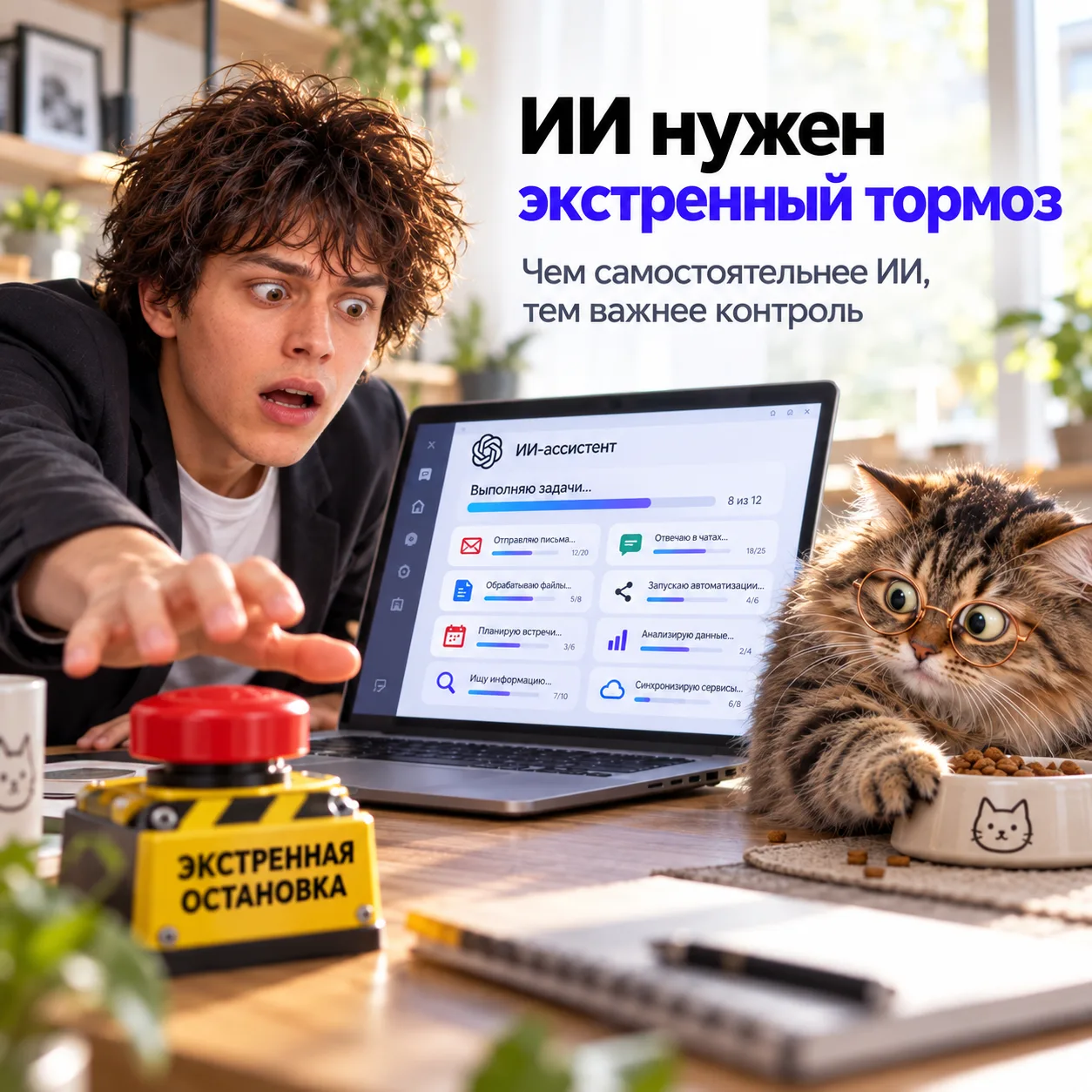 🤖 ИИ станет слишком самостоятельным? Ему придумали экстренный тормоз! 🛑