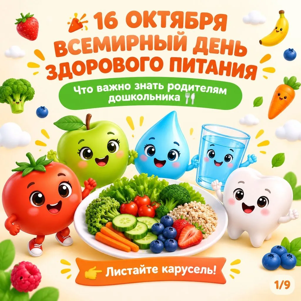 🥕 🍏 16 октября — Всемирный день здорового питания!