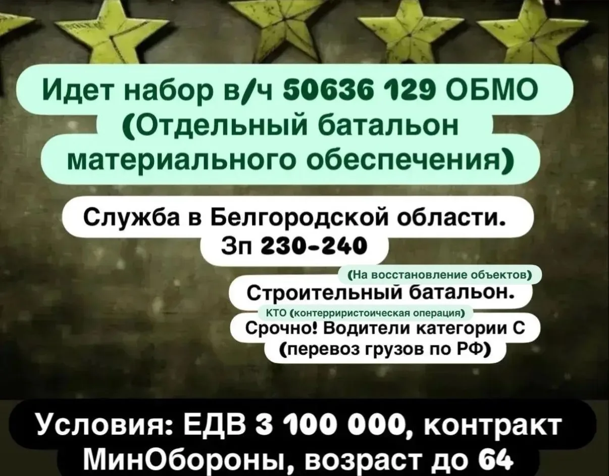 🇷🇺НАБОР НА ВОЕННУЮ СЛУЖБУ ПО КОНТРАКТУ🇷🇺