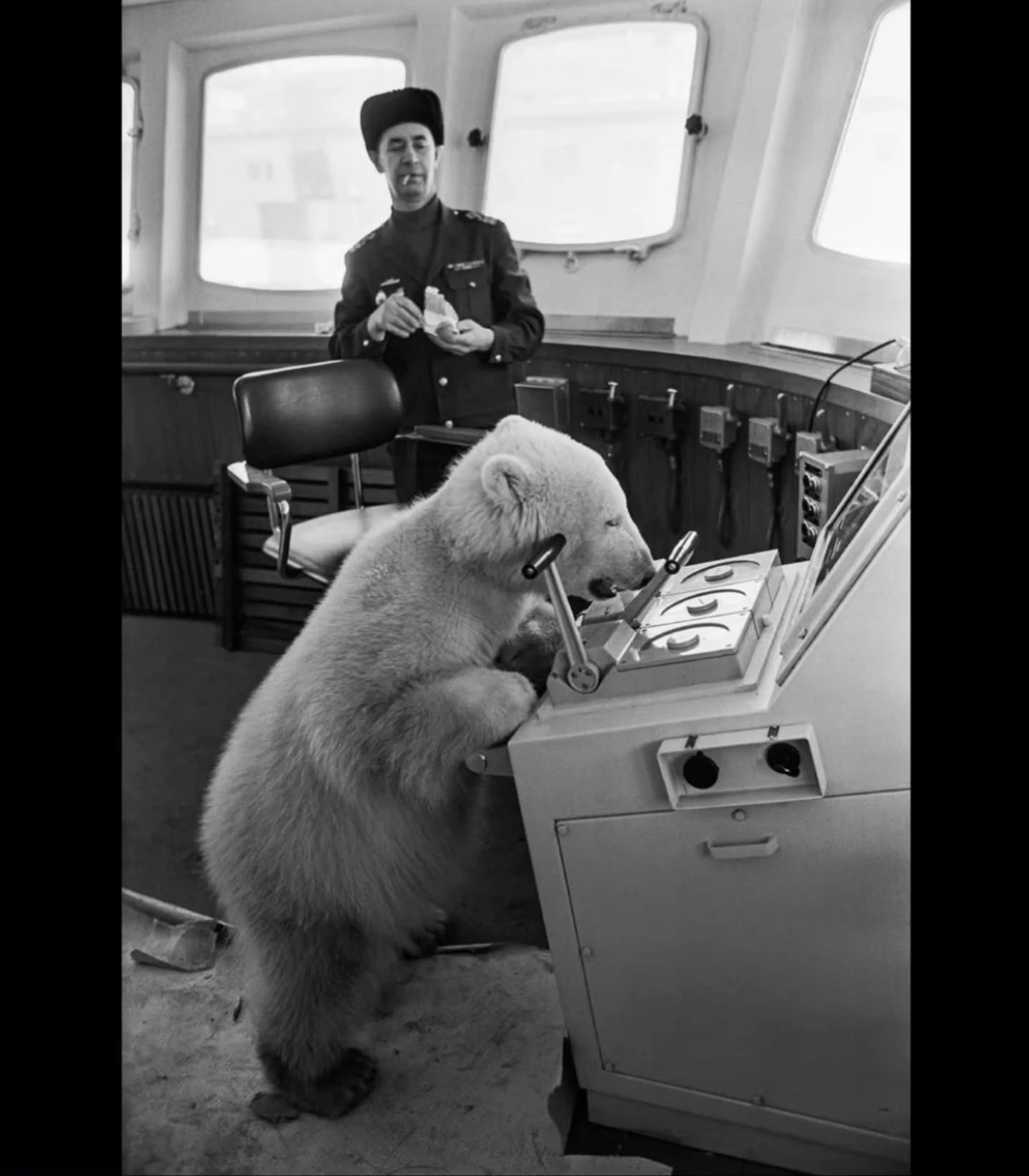 Снимок был сделан 7 февраля 1970 года финским фотографом Хельге Хейноненом на капитанск...
