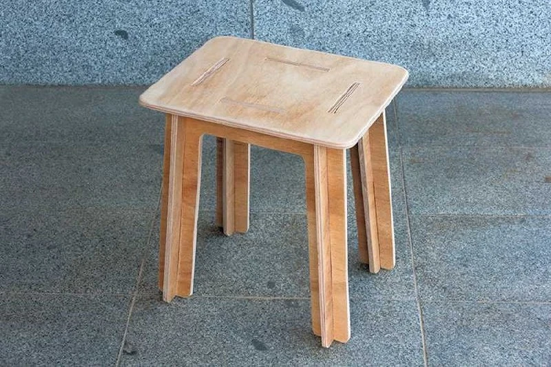 Табурет из одного листа фанеры (2 шт/лист)