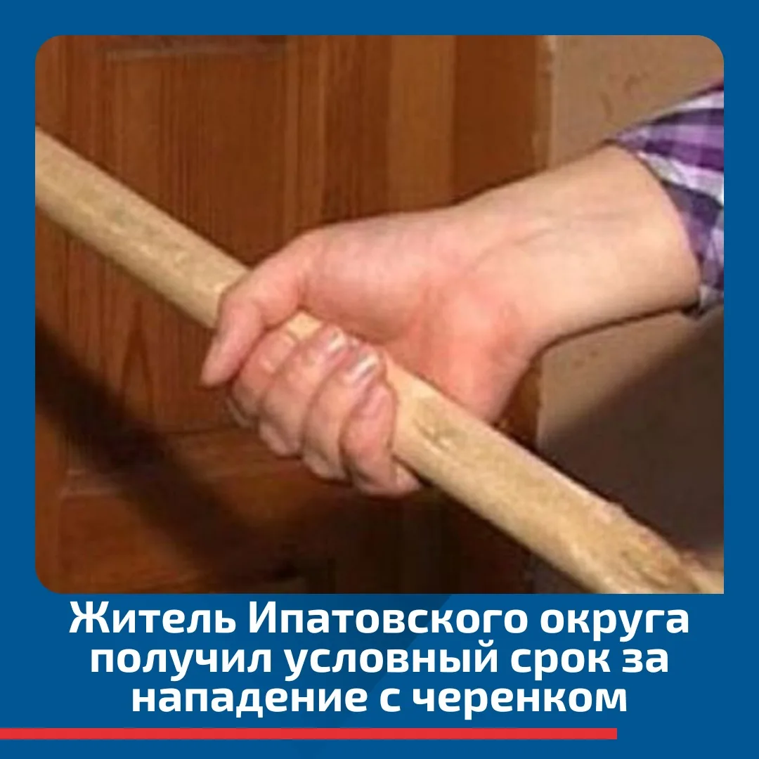 🗿Житель Ипатовского округа получил условный срок за нападение с черенком