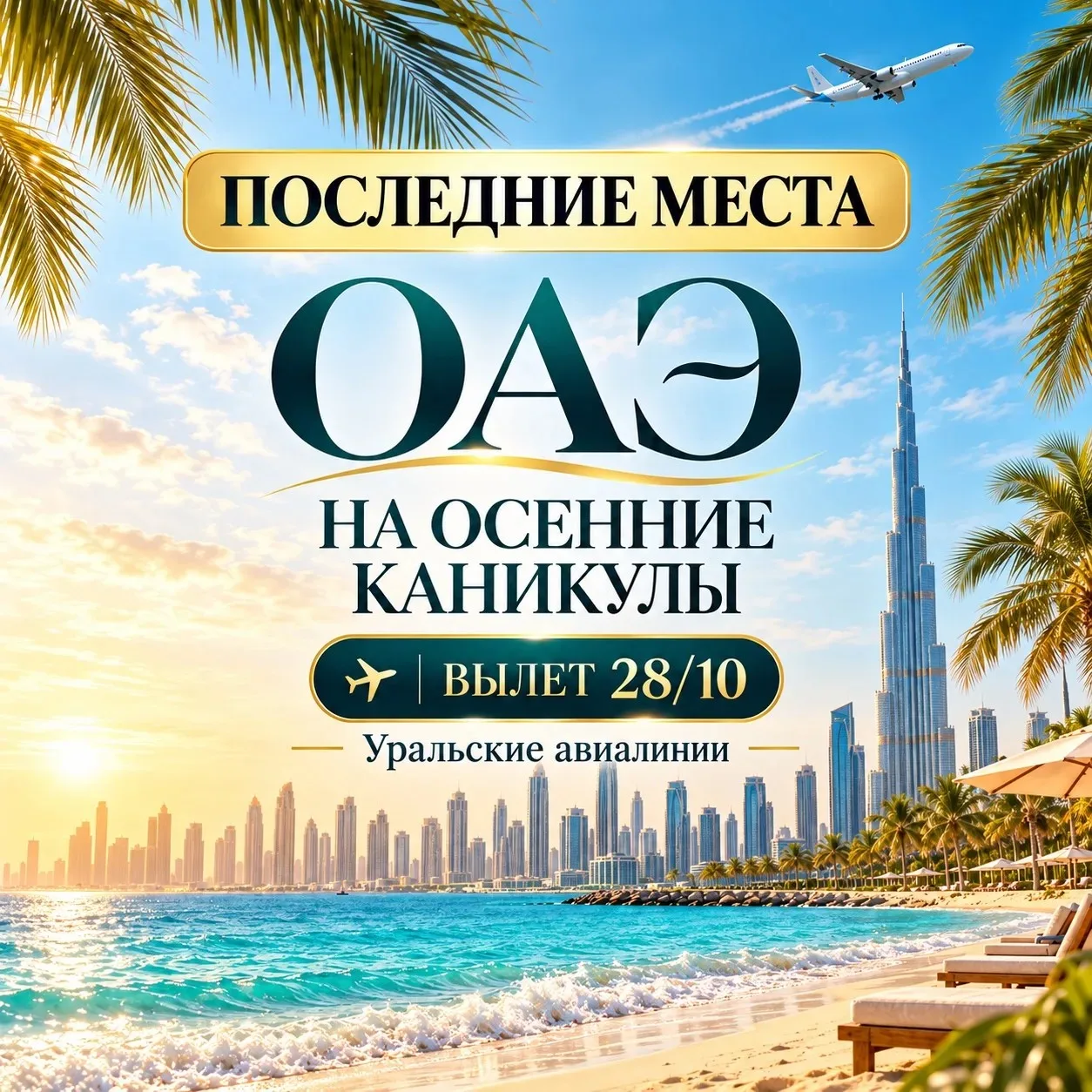 Последние места в ОАЭ на осенние каникулы!