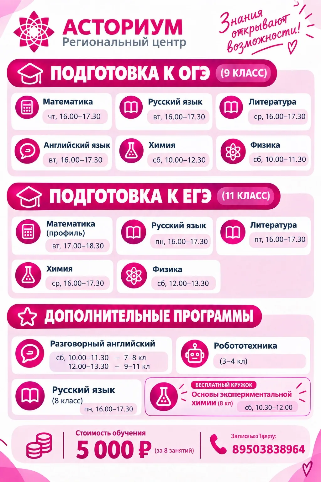 🎓 Знания открывают возможности! В «Асториум» — с лучшими преподавателями!