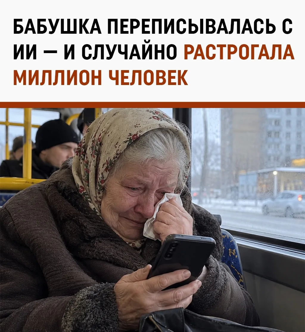 Бабушка переписывалась с нейросетью в автобусе - и случайно растрогала интернет.