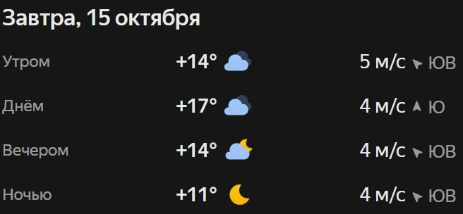 Прогноз погоды☀️