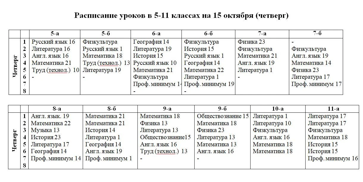 🍁🌞Внимание, 5–11 классы! Изменения в расписании на завтра (15 октября)!🍁🌞