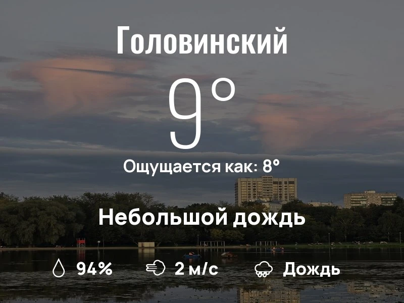 Что с погодой в Головинском?
