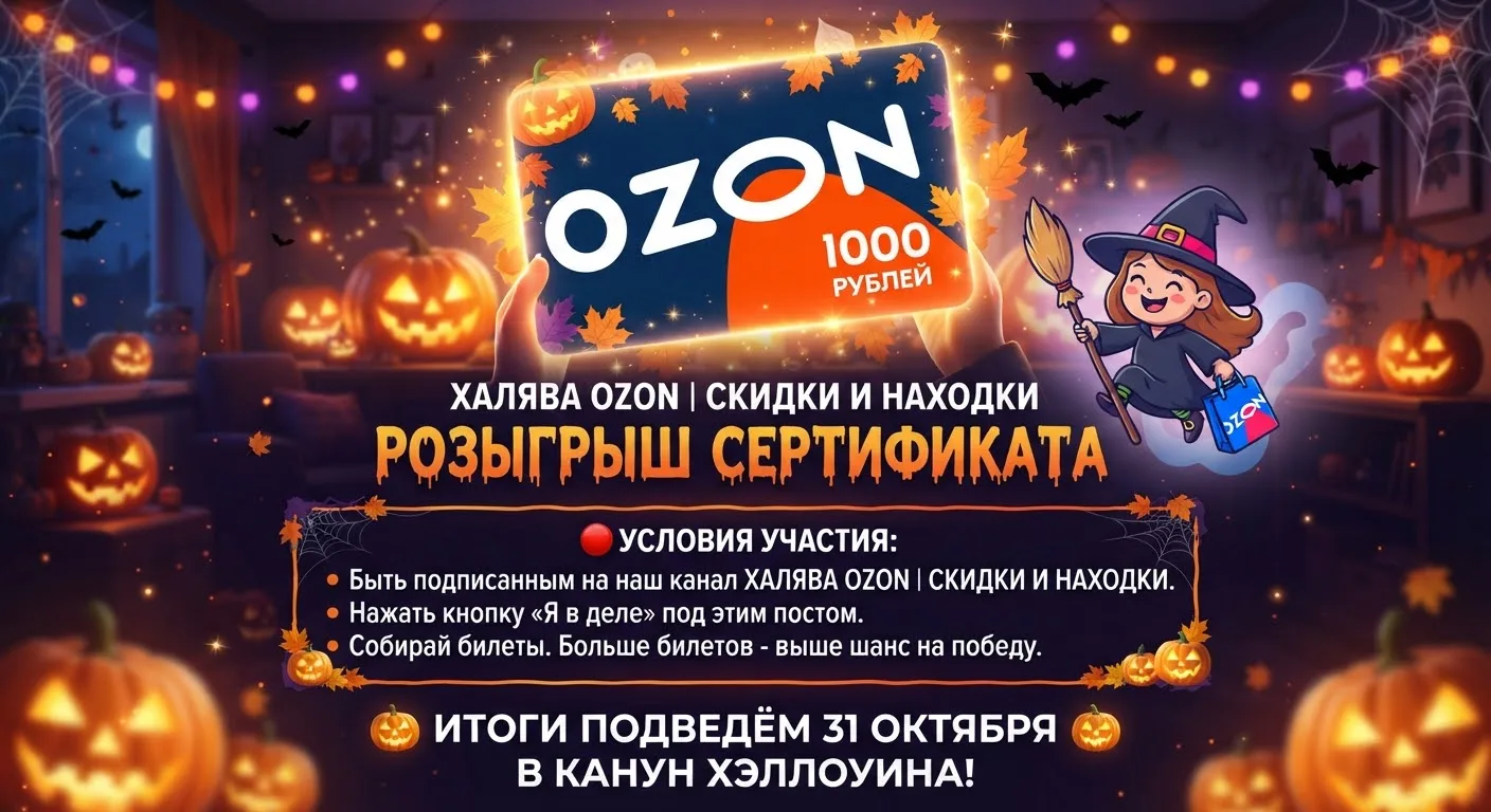 Ещё напоминаю о розыгрыше на сертификат озон с номиналом 1000 рублей🔥