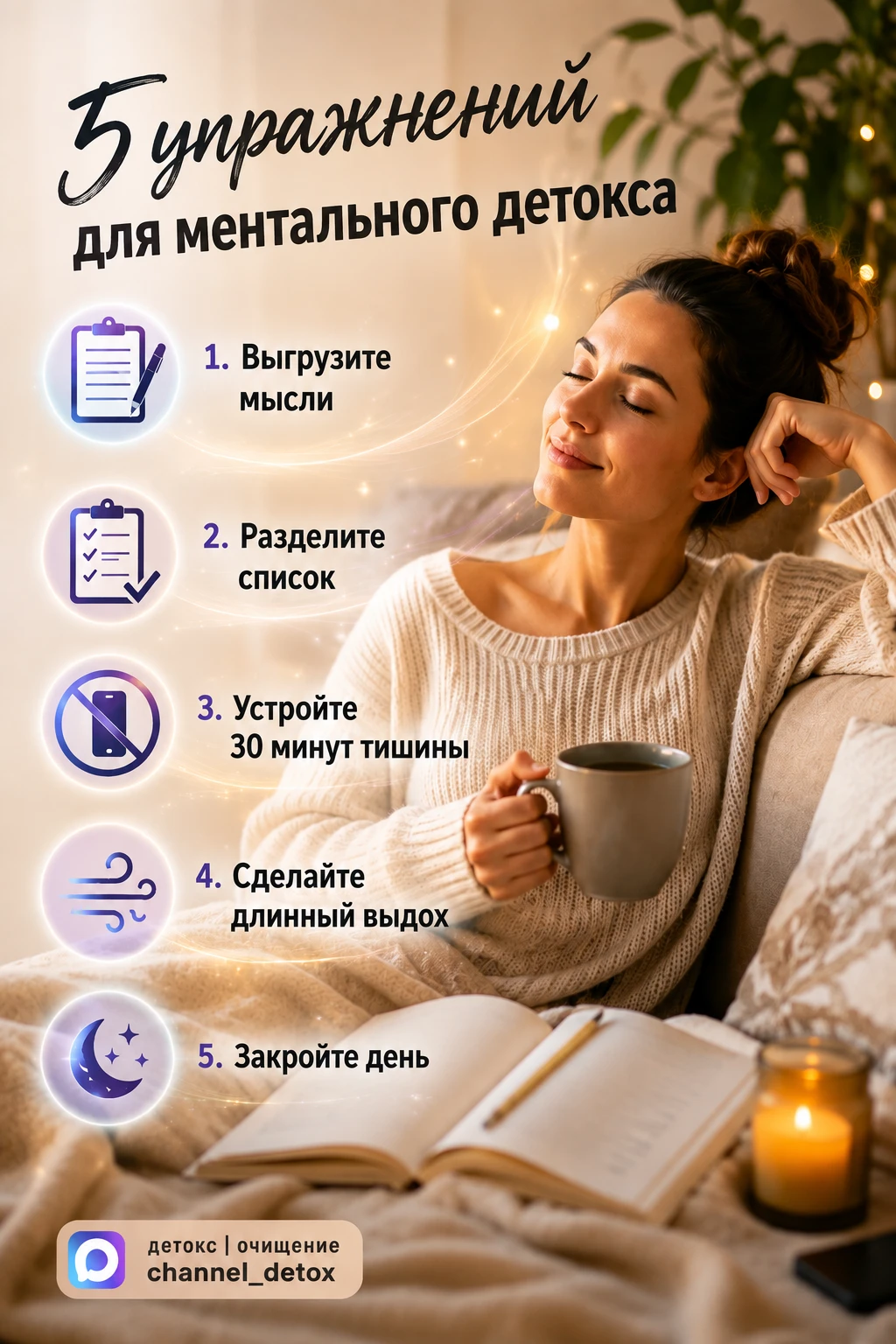 🧠 Ментальный детокс: 5 упражнений, чтобы разгрузить голову