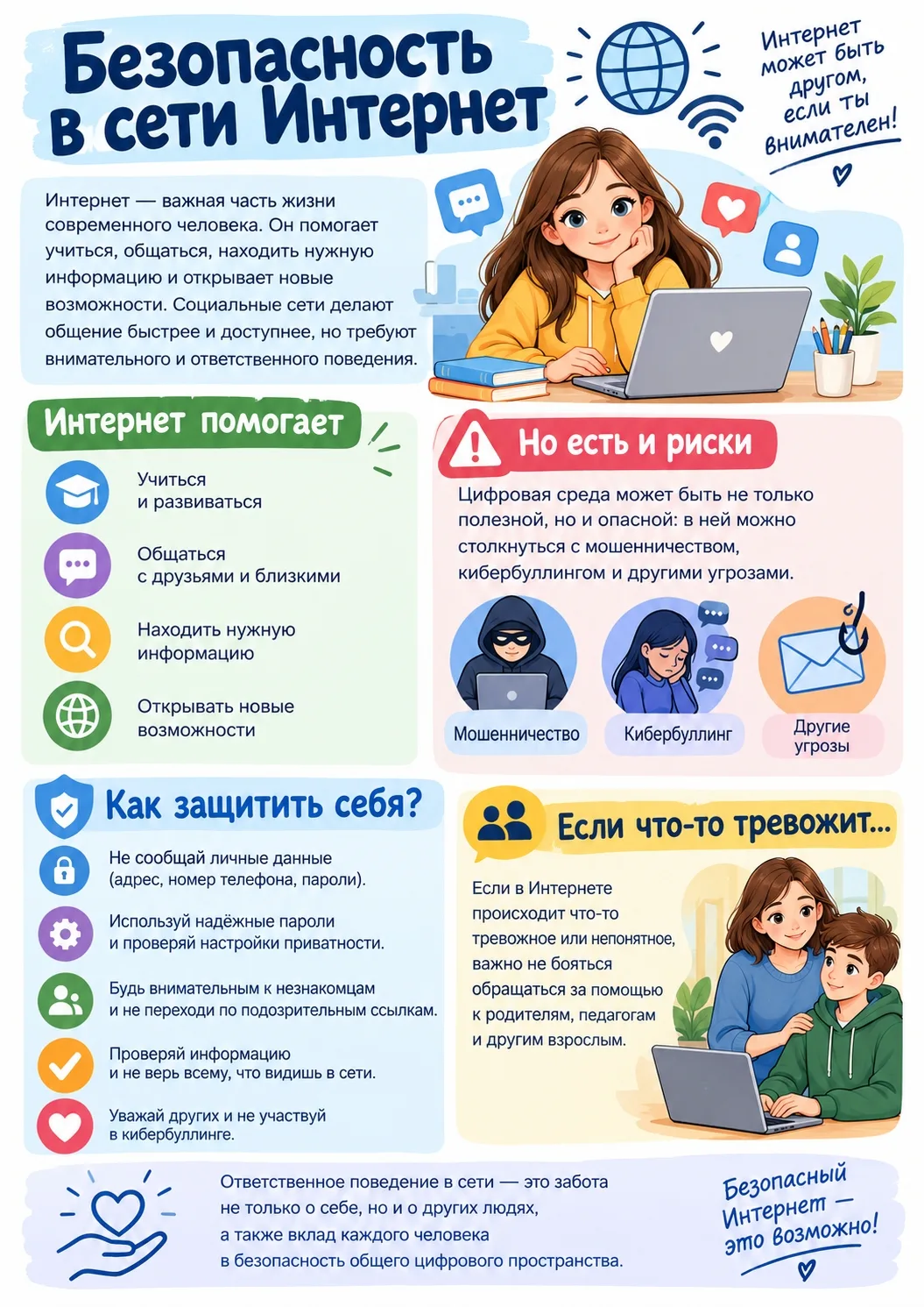 Интернет — это свобода и возможности, но и зона риска 😶‍🌫️