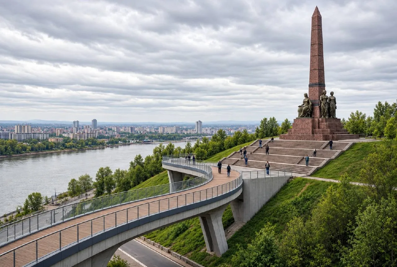 🌉 В Уфе хотят построить пешеходный мост к стеле «Город трудовой доблести»