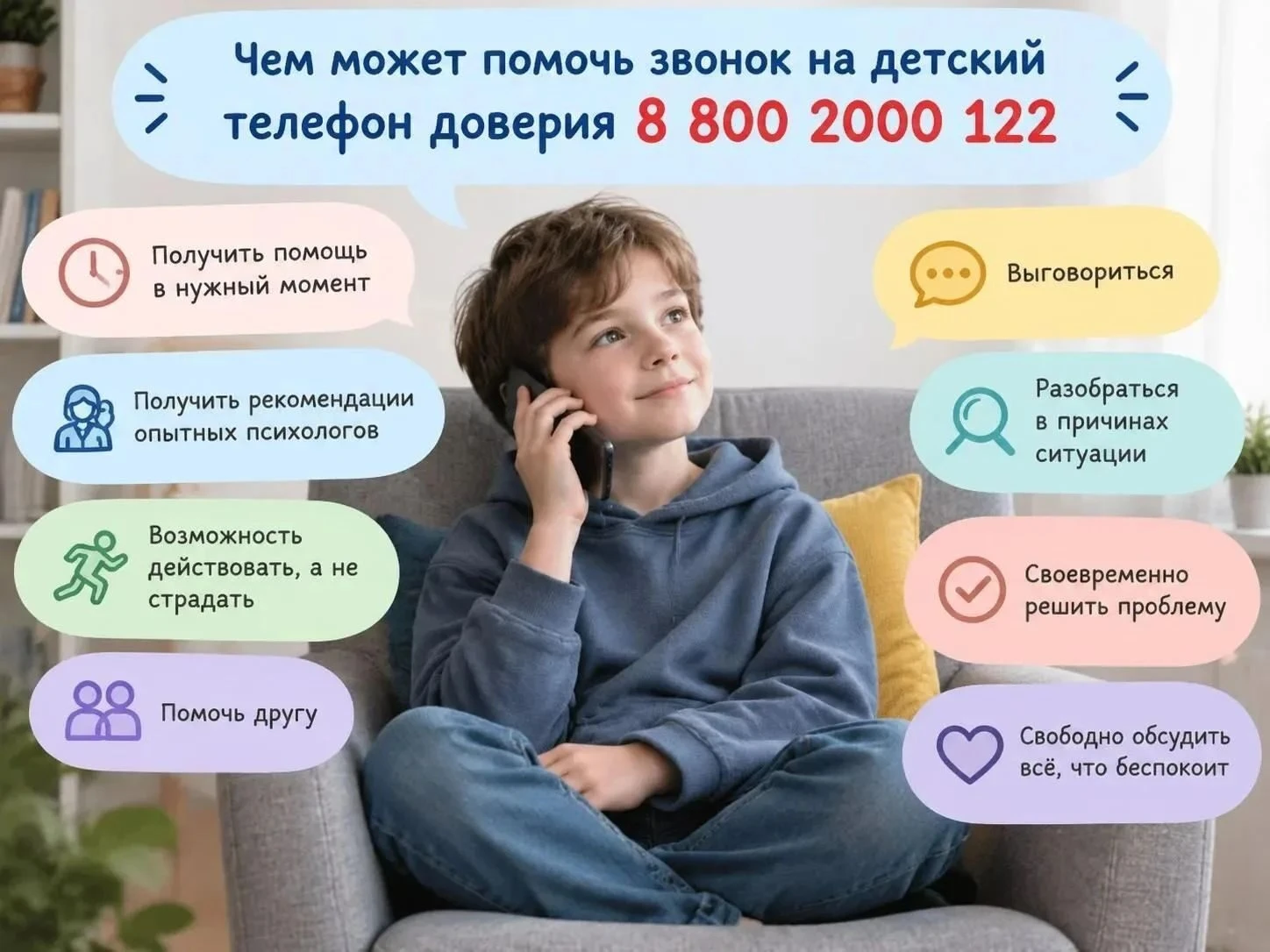 Детский телефон доверия: анонимно, бесплатно и круглосуточно