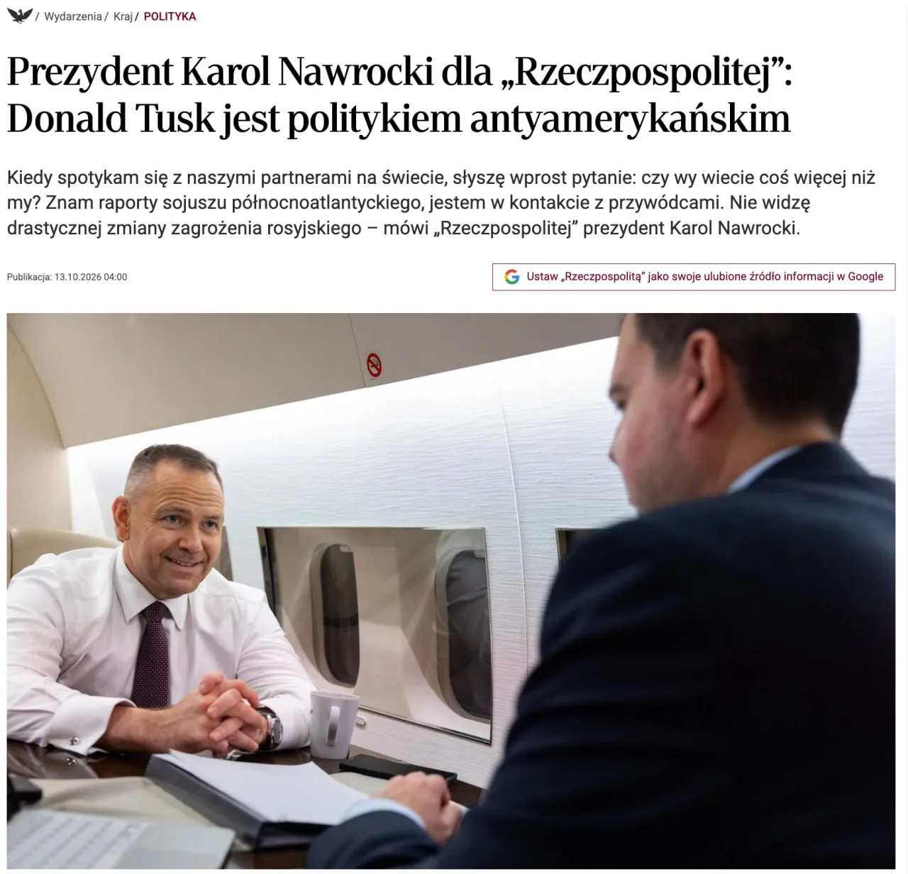 Президент Польши Кароль Навроцкий обвинил премьер-министра Дональда Туска в распростран...
