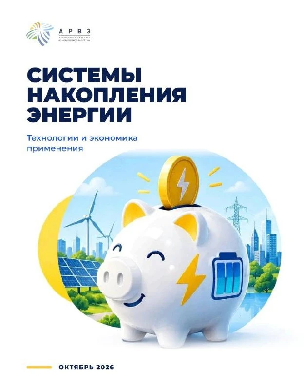 АРВЭ представляет новый обзор «СИСТЕМЫ НАКОПЛЕНИЯ ЭНЕРГИИ: ТЕХНОЛОГИИ И ЭКОНОМИКА ПРИМЕ...