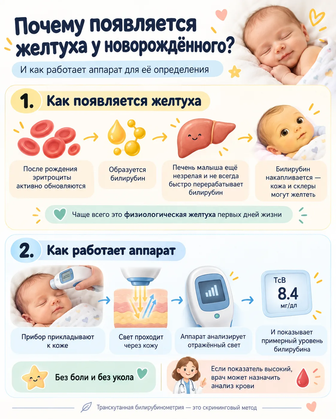 👶 «Доктор, малышу приложили какой-то прибор ко лбу и сказали: “проверяем билирубин”. А...