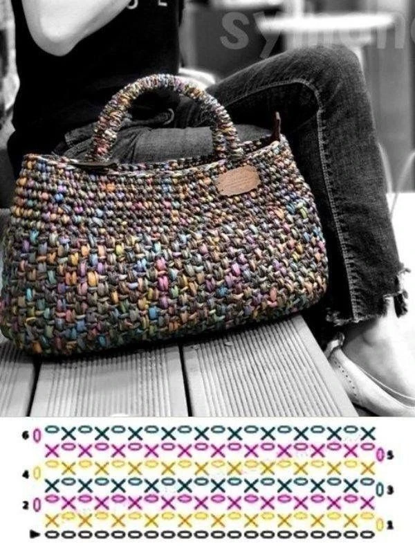 Оригинальная сумка из рафии кручёной, с добавлением обычной👍💜