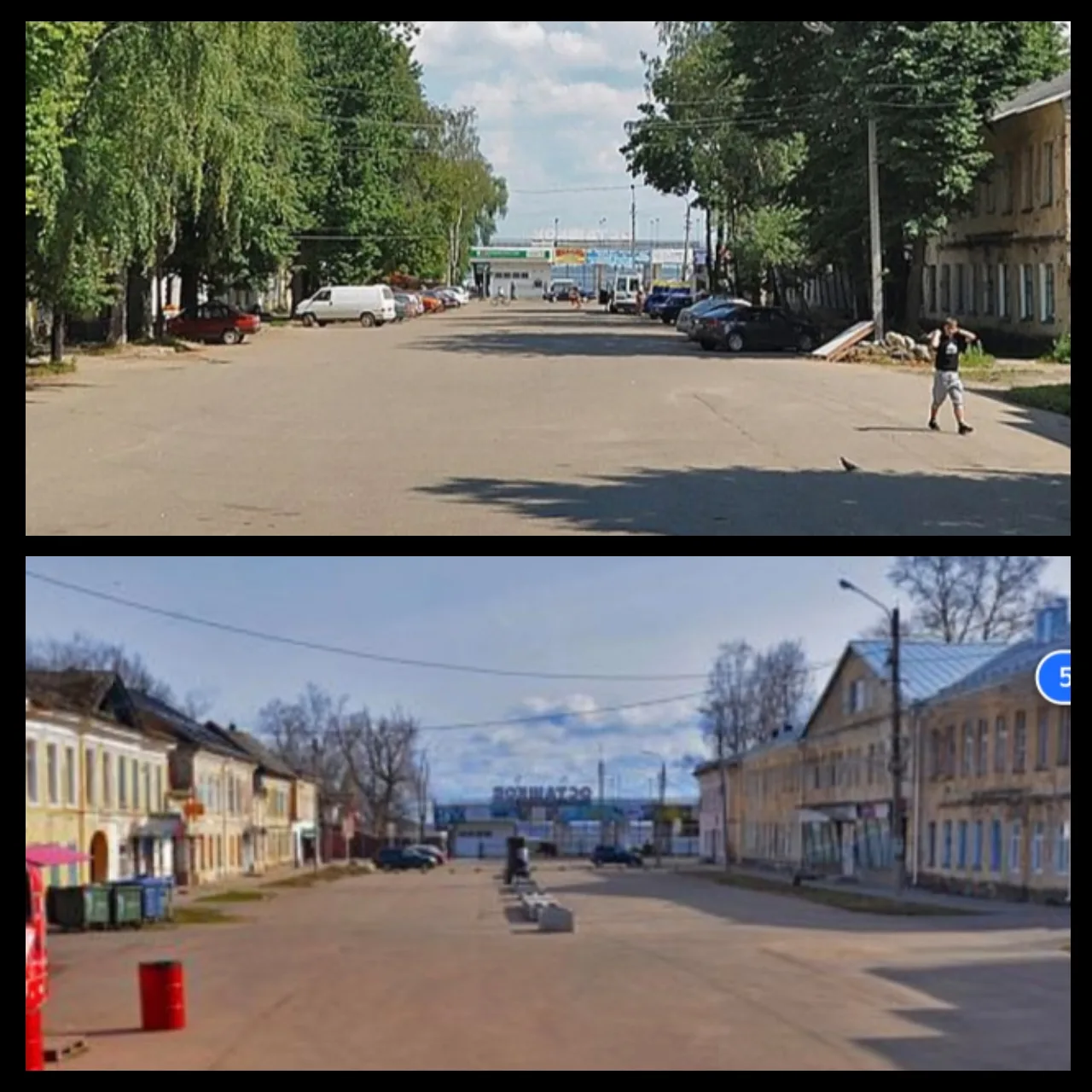 Осташков 2012 год (фото вверху)/2025 год (фото внизу). Благодаря "Яндекс Картам" каждый...