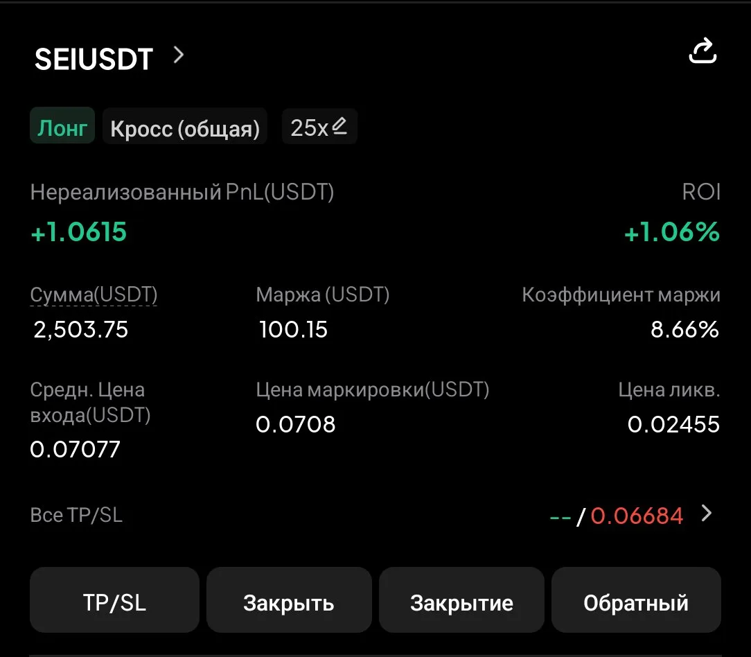 🚀Заходим SEI long 25Х