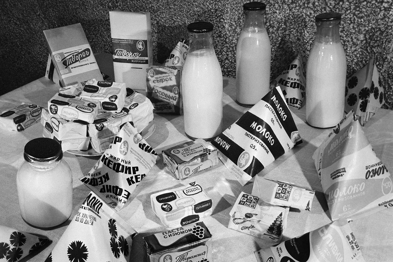 Молочные продукты Останкинского комбината, 1971 год.