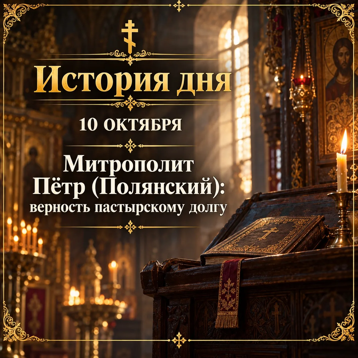 Митрополит Пётр (Полянский): верность пастырскому долгу