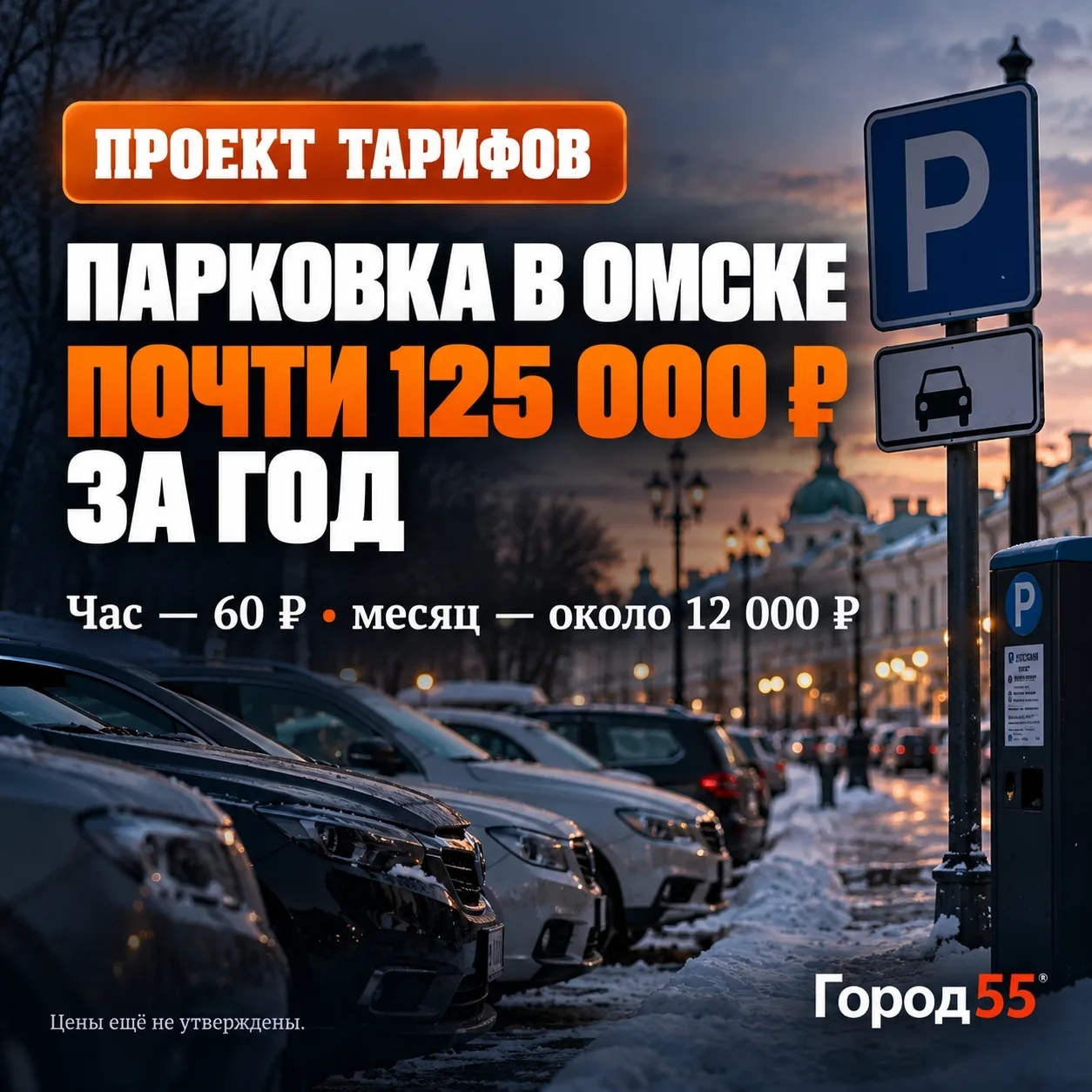 Почти 125 тысяч рублей за год: в Омске предложили цены на абонементы для платных парковок