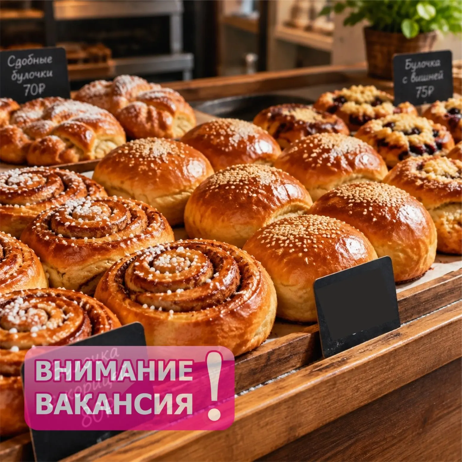 Сеть предприятий общественного питания «Булка с маслом» приглашает на работу: