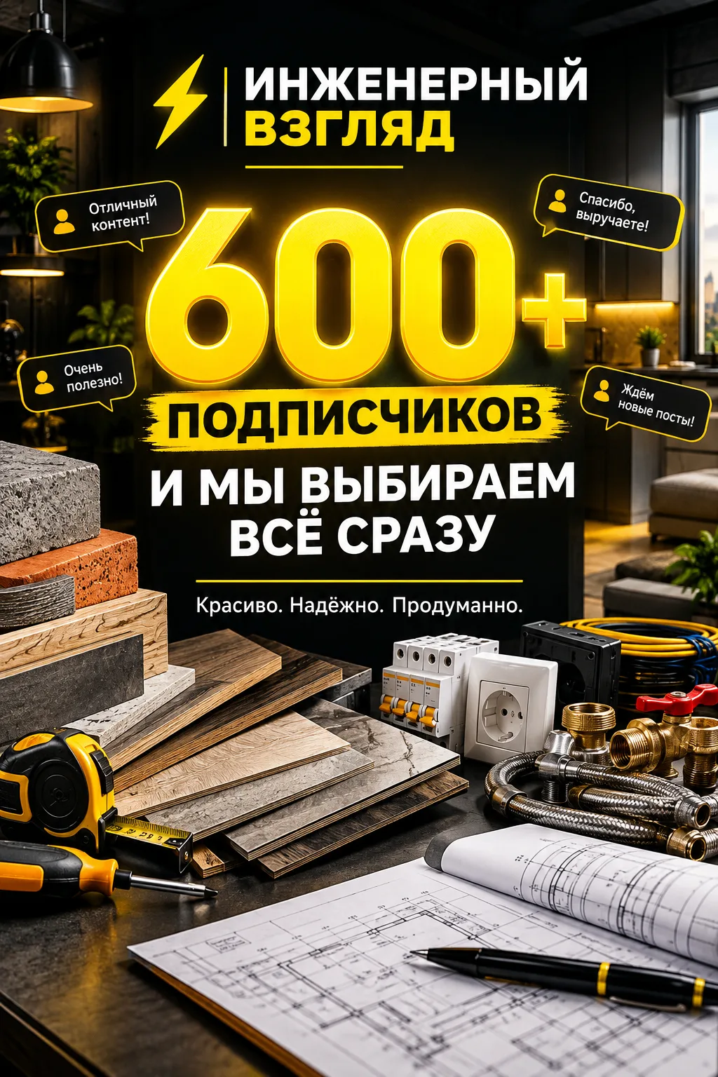 600 ПОДПИСЧИКОВ. И МЫ УЖЕ ЗНАЕМ, ЧТО ДЛЯ ВАС ВАЖНО