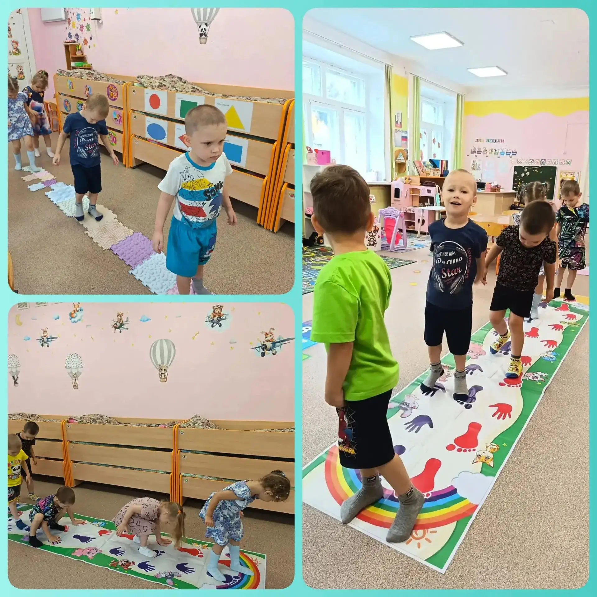 🧸 Мягко, уютно и очень полезно! 💛Наши ребята из средней группы покоряют «Дорожку здор...