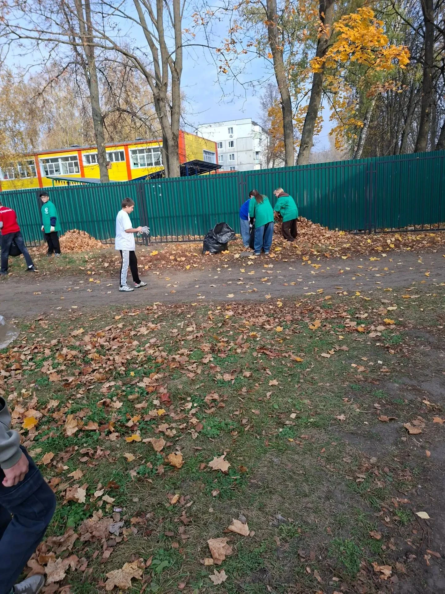 🧡 Мы продолжаем! Ещё один день «Осенней недели добра» — и снова на уборке пришкольной ...