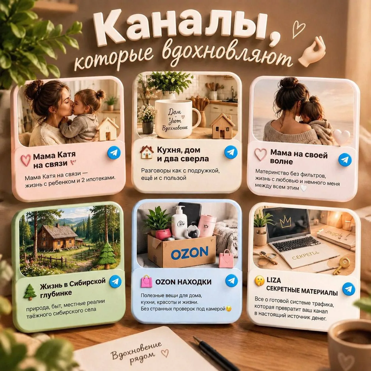 Каналы, которые вдохновляют 🤌🏻