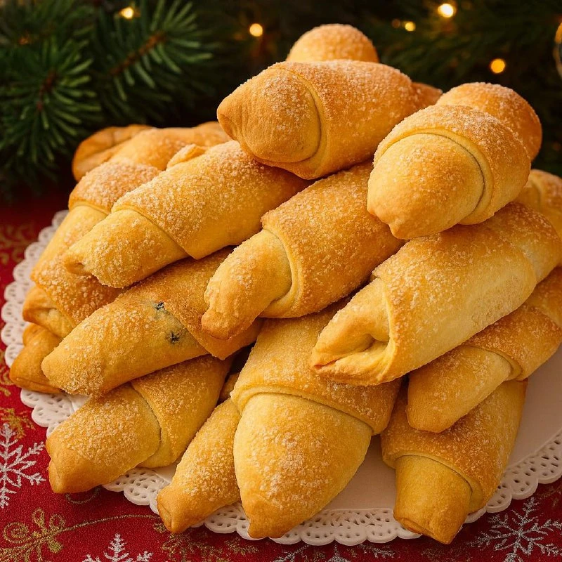 ПЕСОЧНЫЕ РОГАЛИКИ С ВАРЁНОЙ СГУЩЁНКОЙ