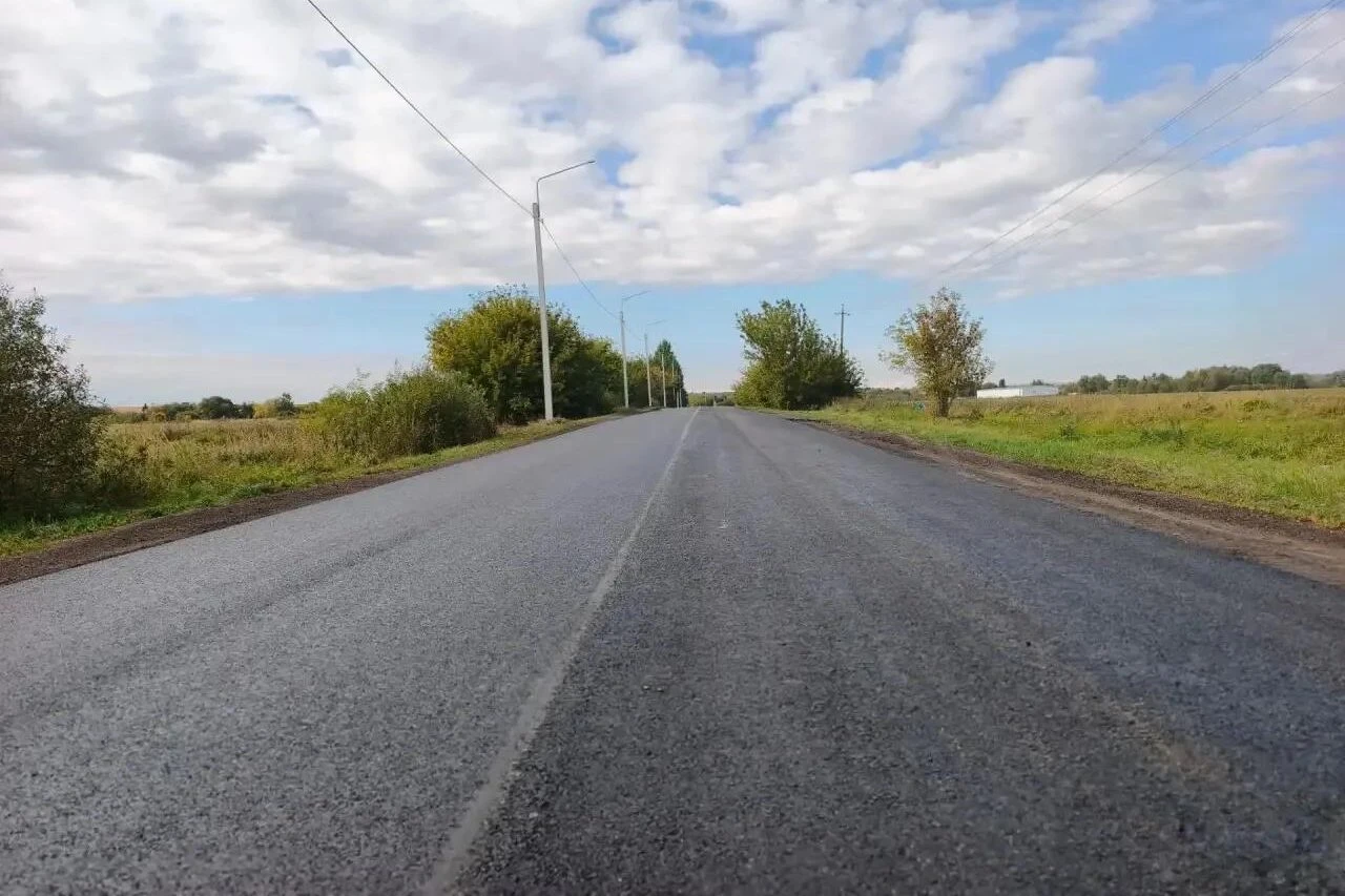 В Тамбове завершили ремонт подъездной автомобильной дороги «Бокино-Лужки».