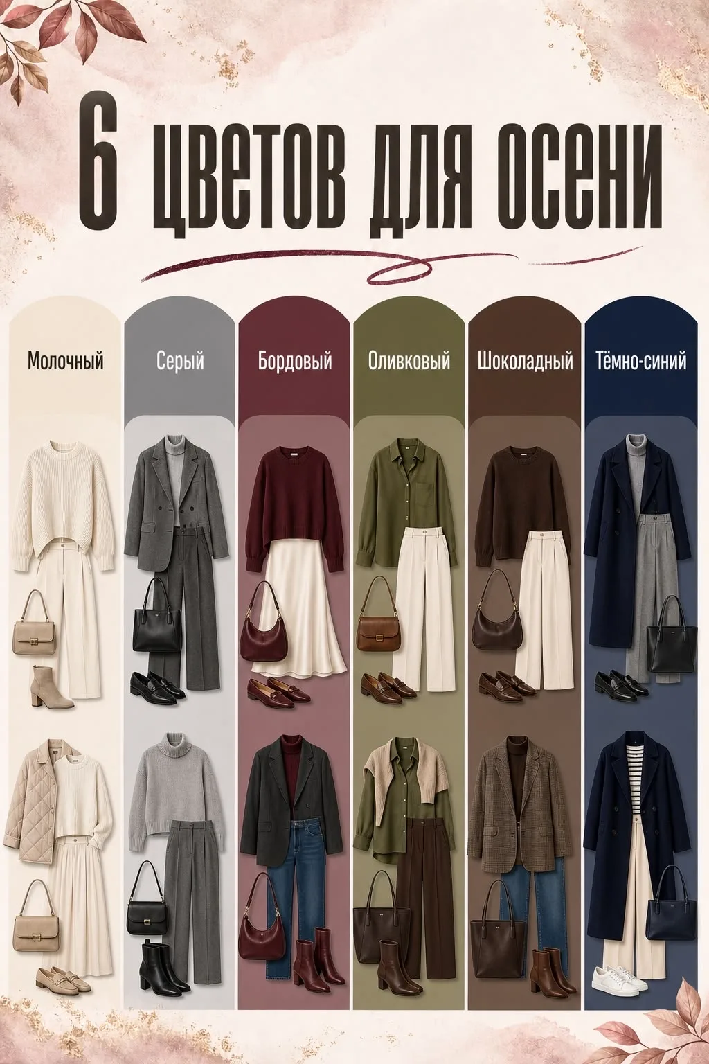 Палитра сезона: 6 главных цветов для стильных осенних образов 🤎🎨
