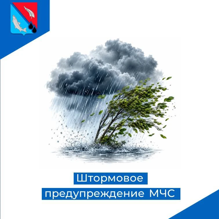 ⚠️ В Ногликском районе ожидаются сильные дожди и порывы ветра