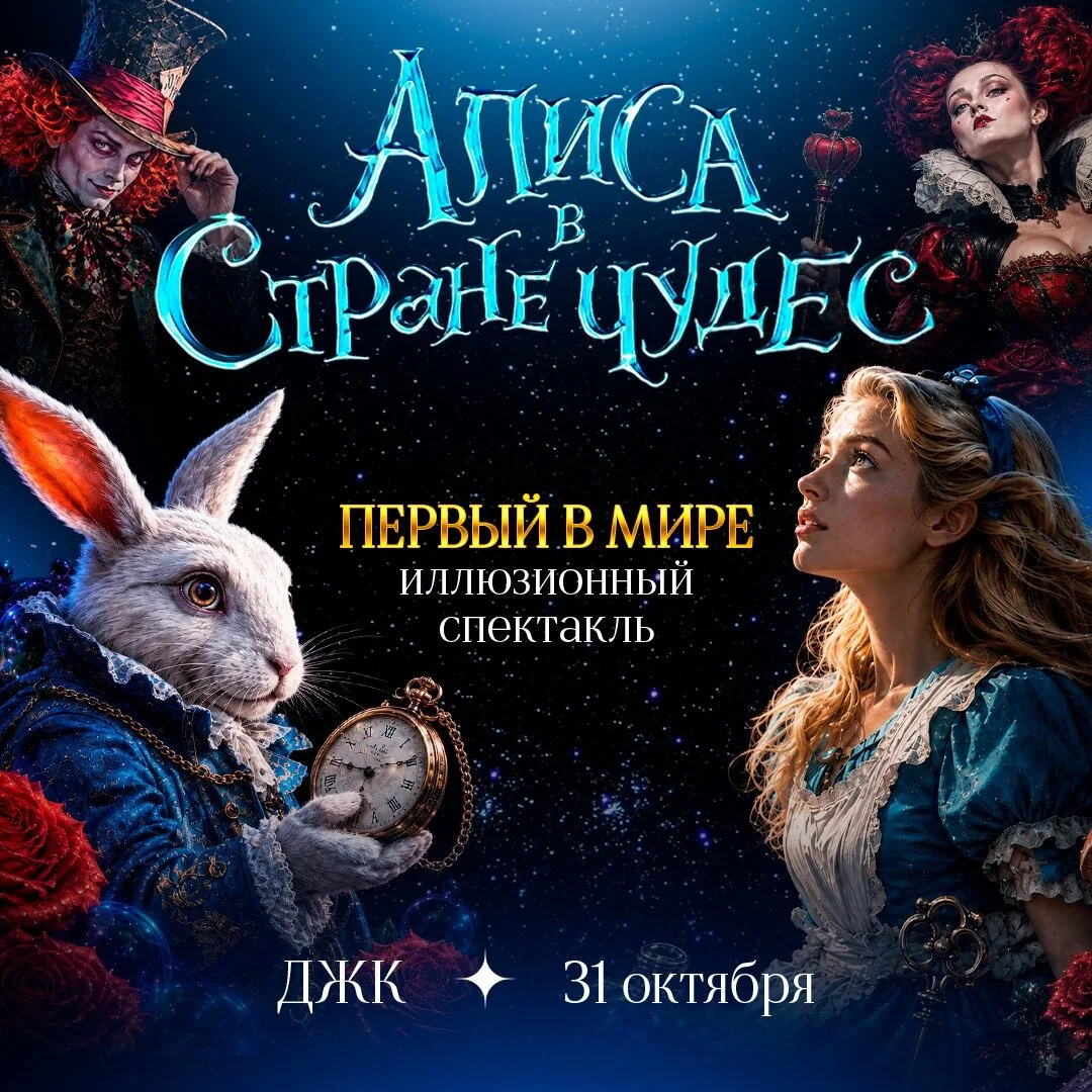 Не пропустите 31 октября шоу «Алиса в Стране чудес»
