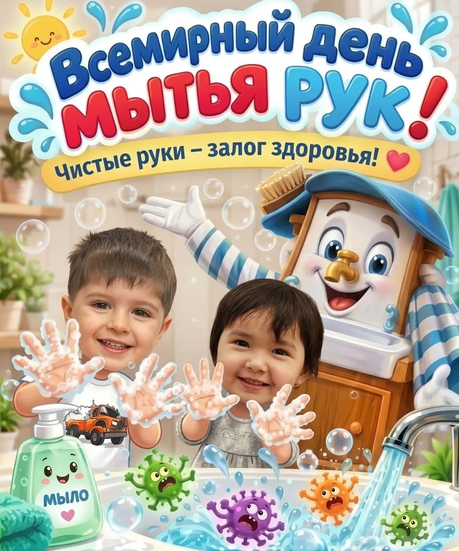 Завтра, 15 октября — Всемирный день чистых рук!