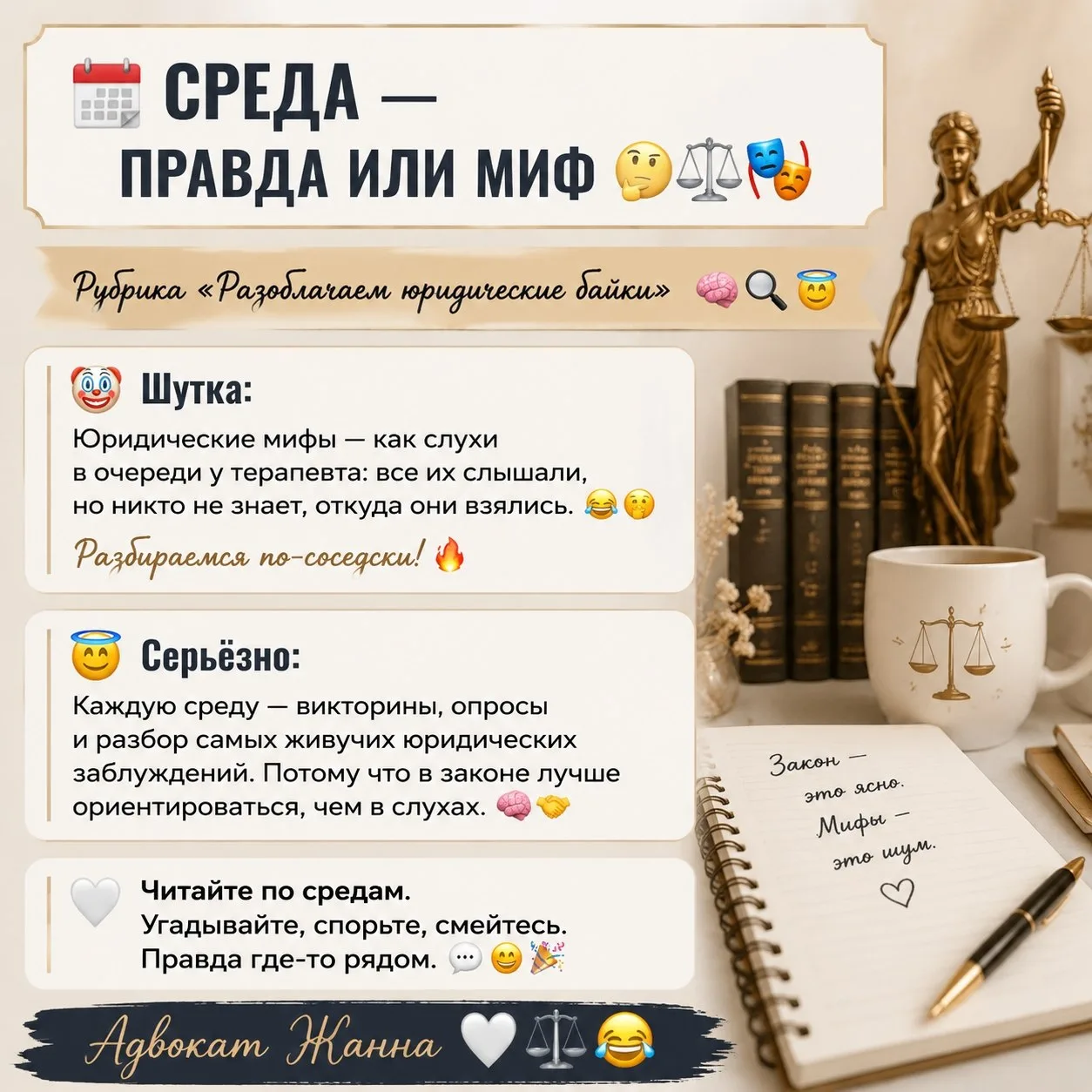 📆 СРЕДА — РУБРИКА «ПРАВДА ИЛИ МИФ» 🗓️🤔😊🎉