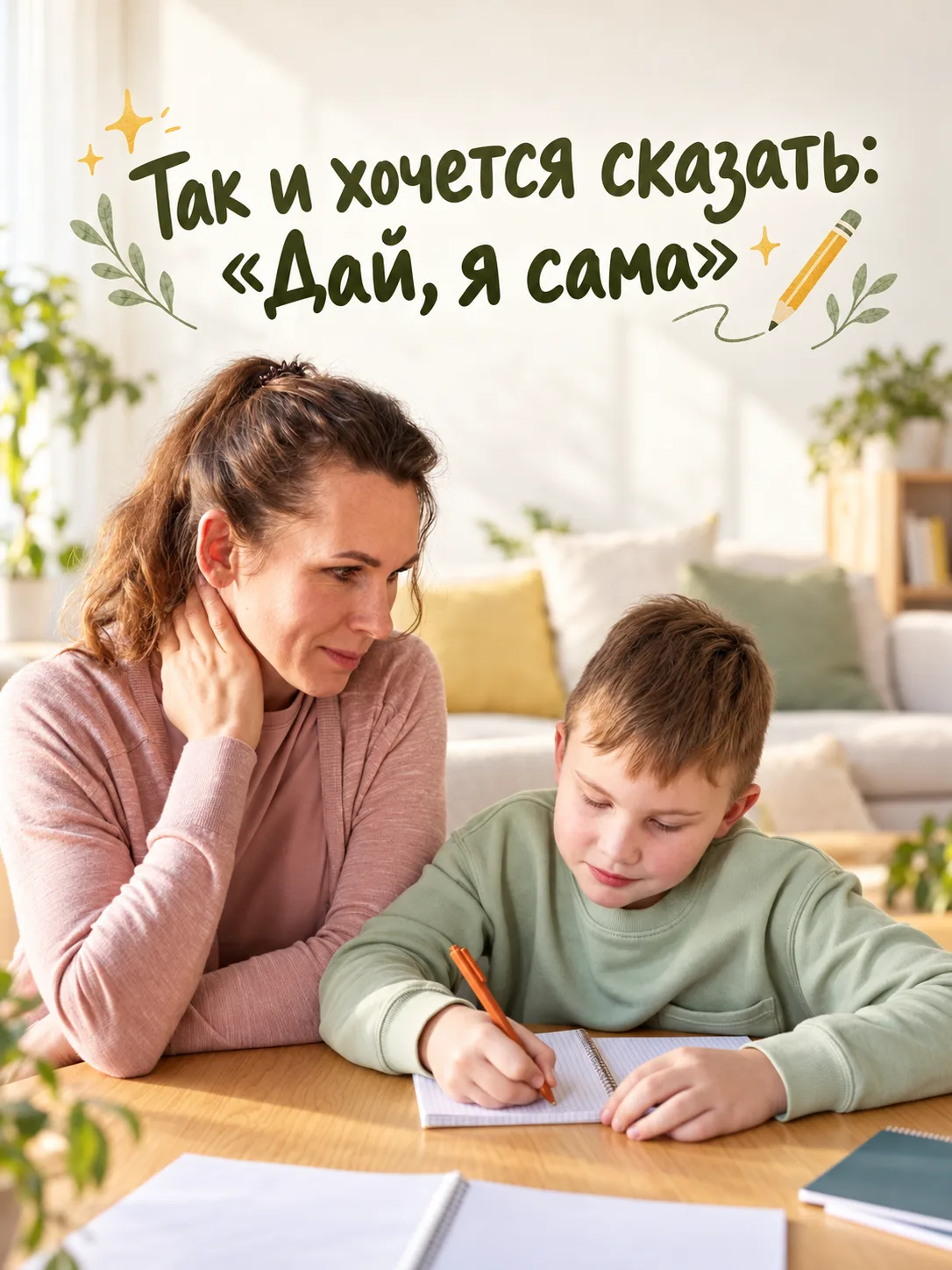 Я тоже понимаю это мамино «дай, я сама» 🙈