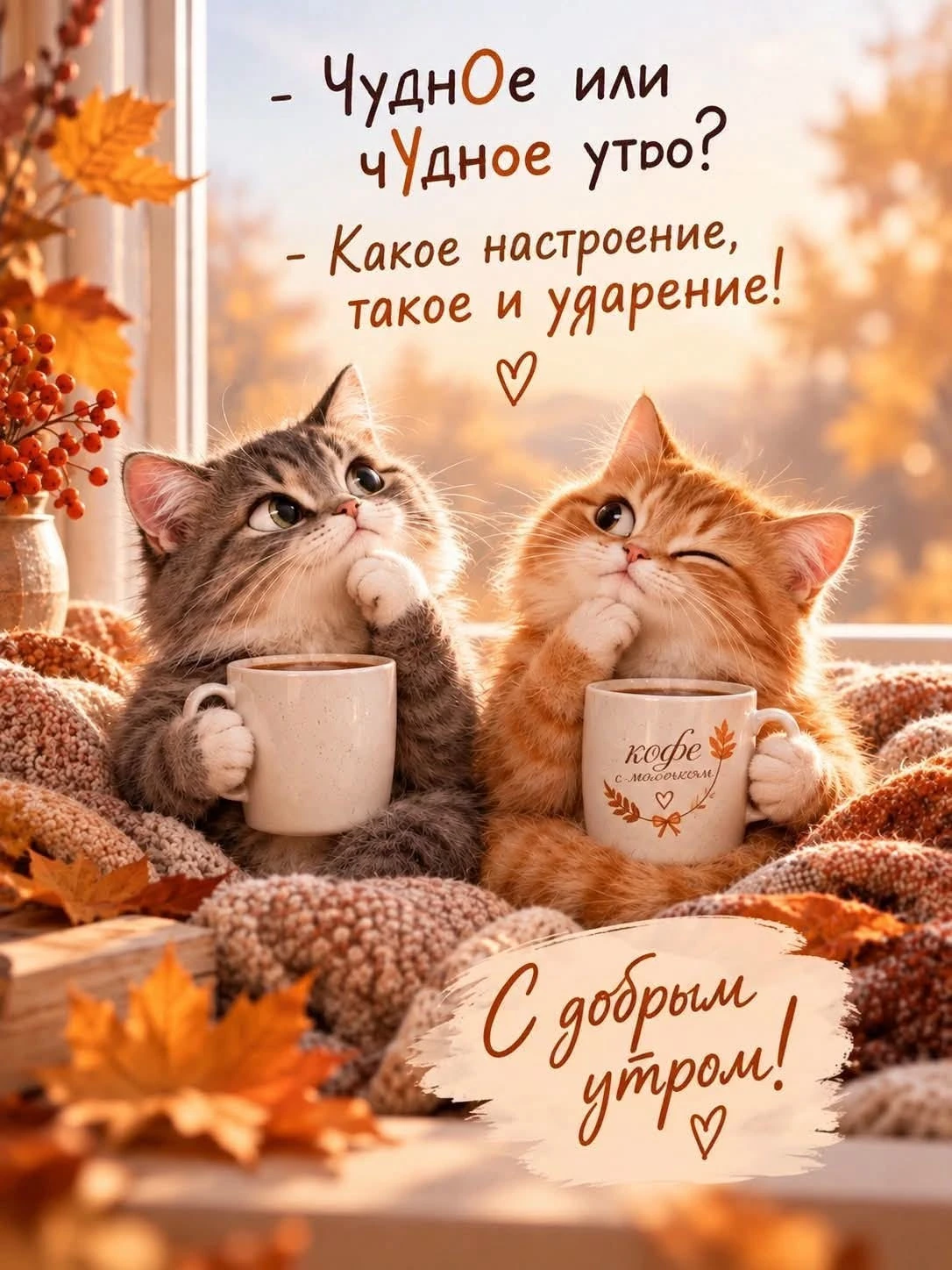 🥰 Ставьте реакции и делитесь открыткой с близкими ❤️