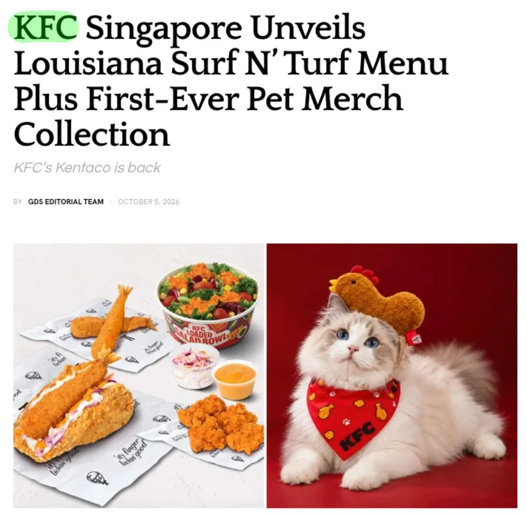 KFC ищет на работу кота — мяуфлюенсеру дадут годовой рекламный контракт на S$2,000 (₽13...