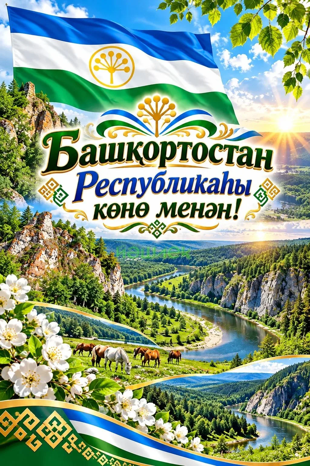 Башҡортостан Республикаһы көнө менән, дуҫтар!