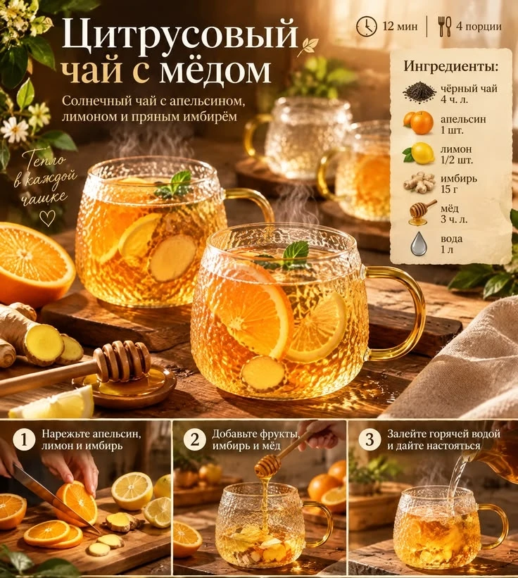🍋Вкусный и полезный чай🍊
