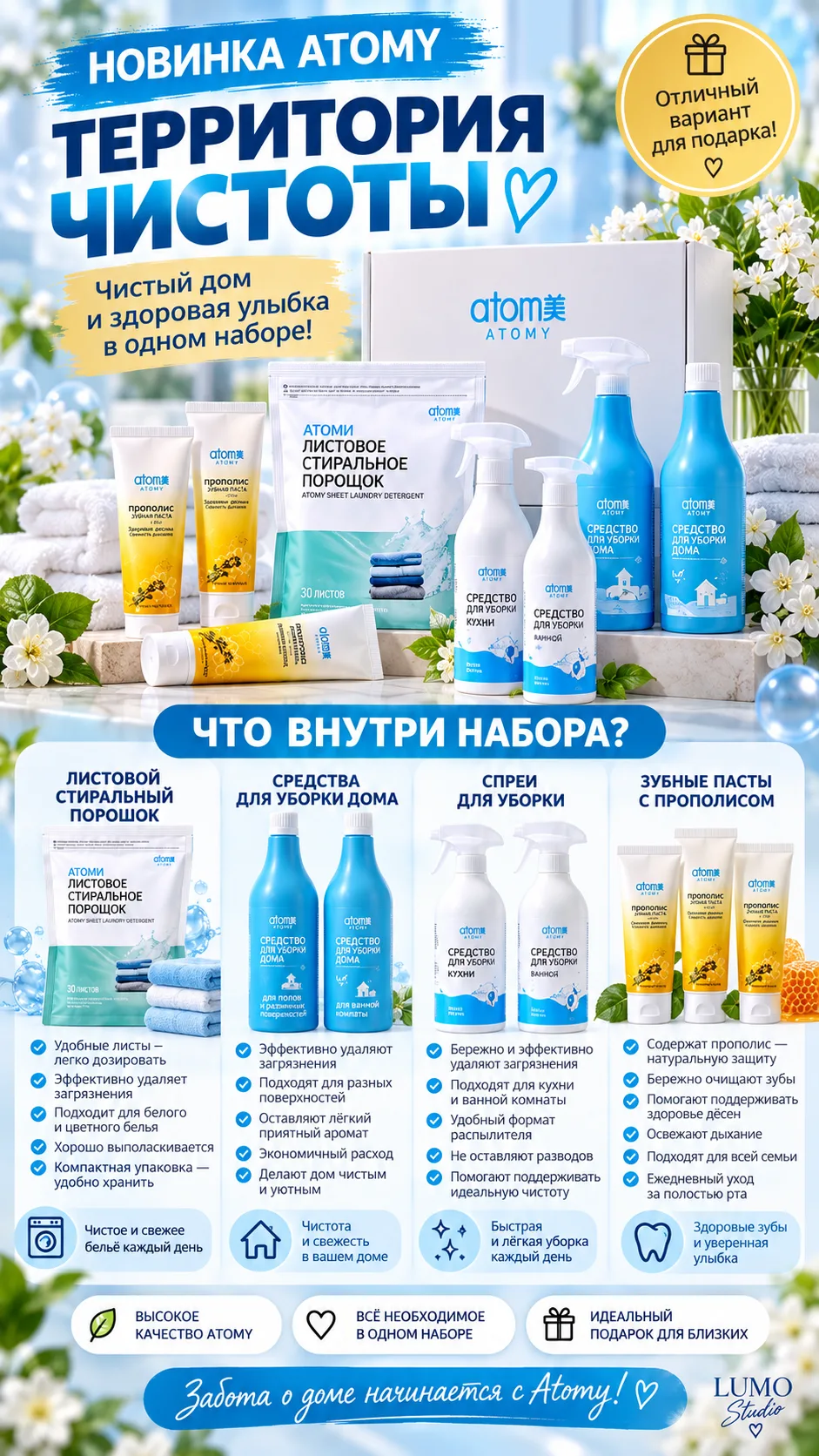 💙✨ НОВИНКА ATOMY — НАБОР «ТЕРРИТОРИЯ ЧИСТОТЫ»!