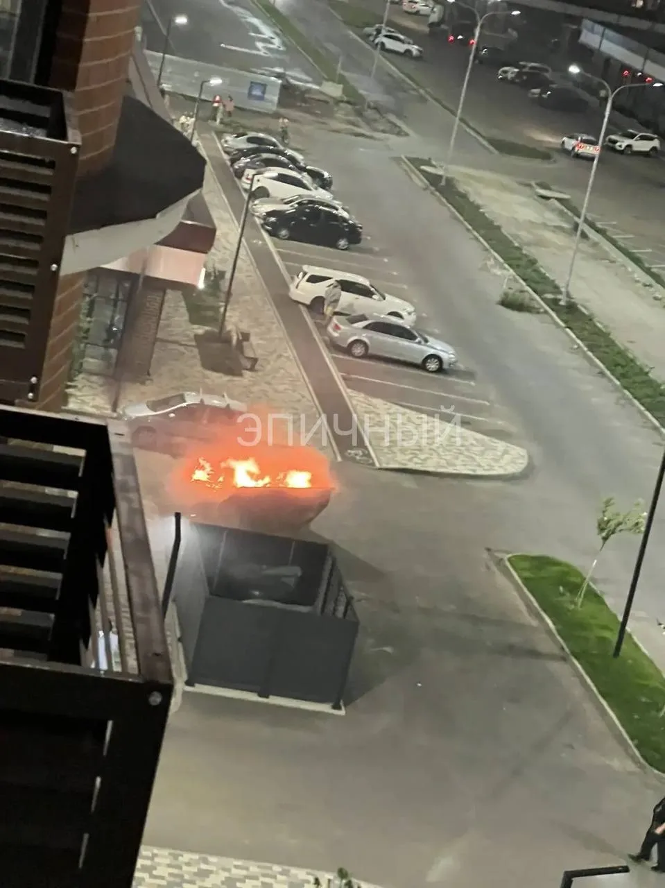 Ночной пожар на мусорке на ИБ 88/2
