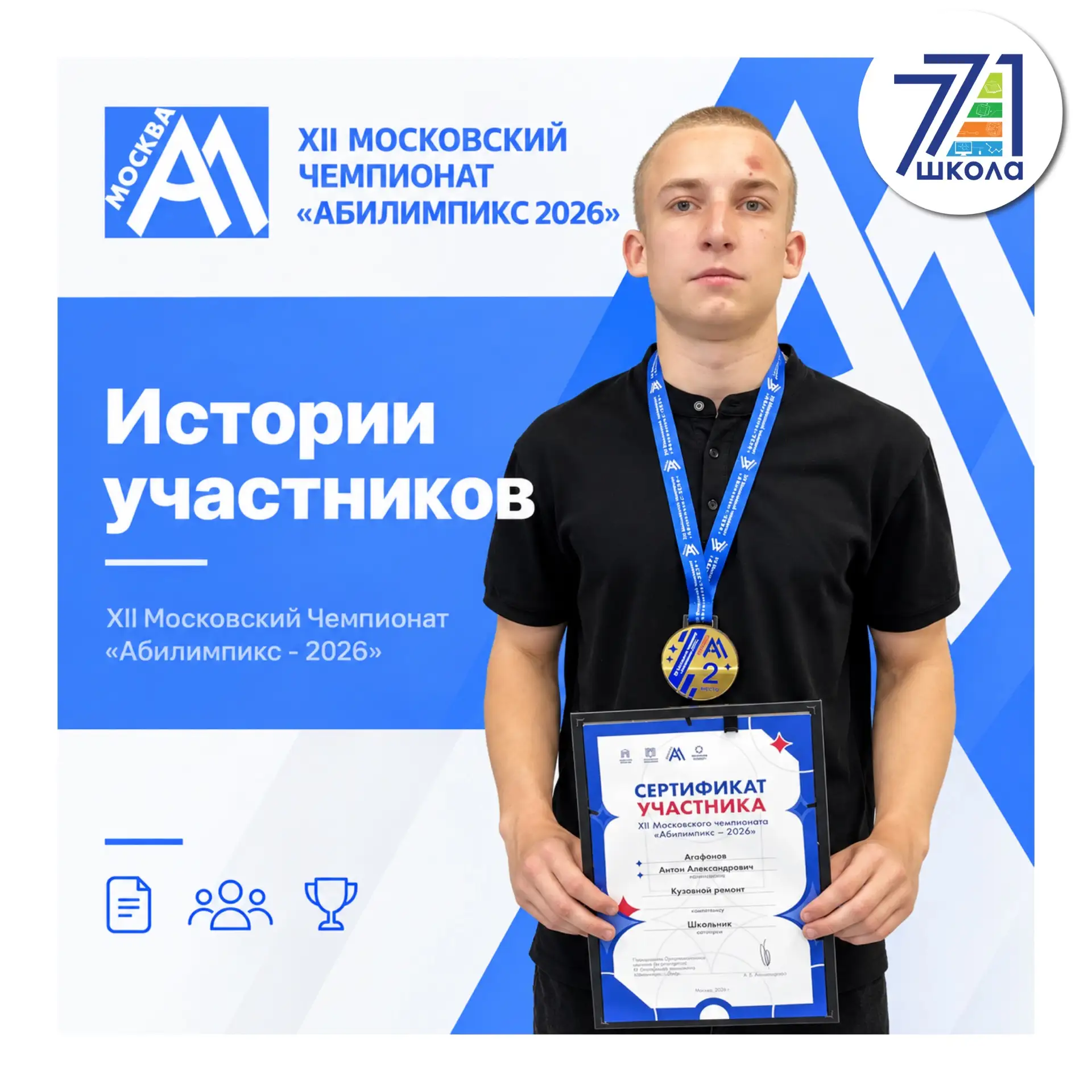 🥈 СЕРЕБРО НА XII МОСКОВСКОМ ЧЕМПИОНАТЕ «АБИЛИМПИКС — 2026»!