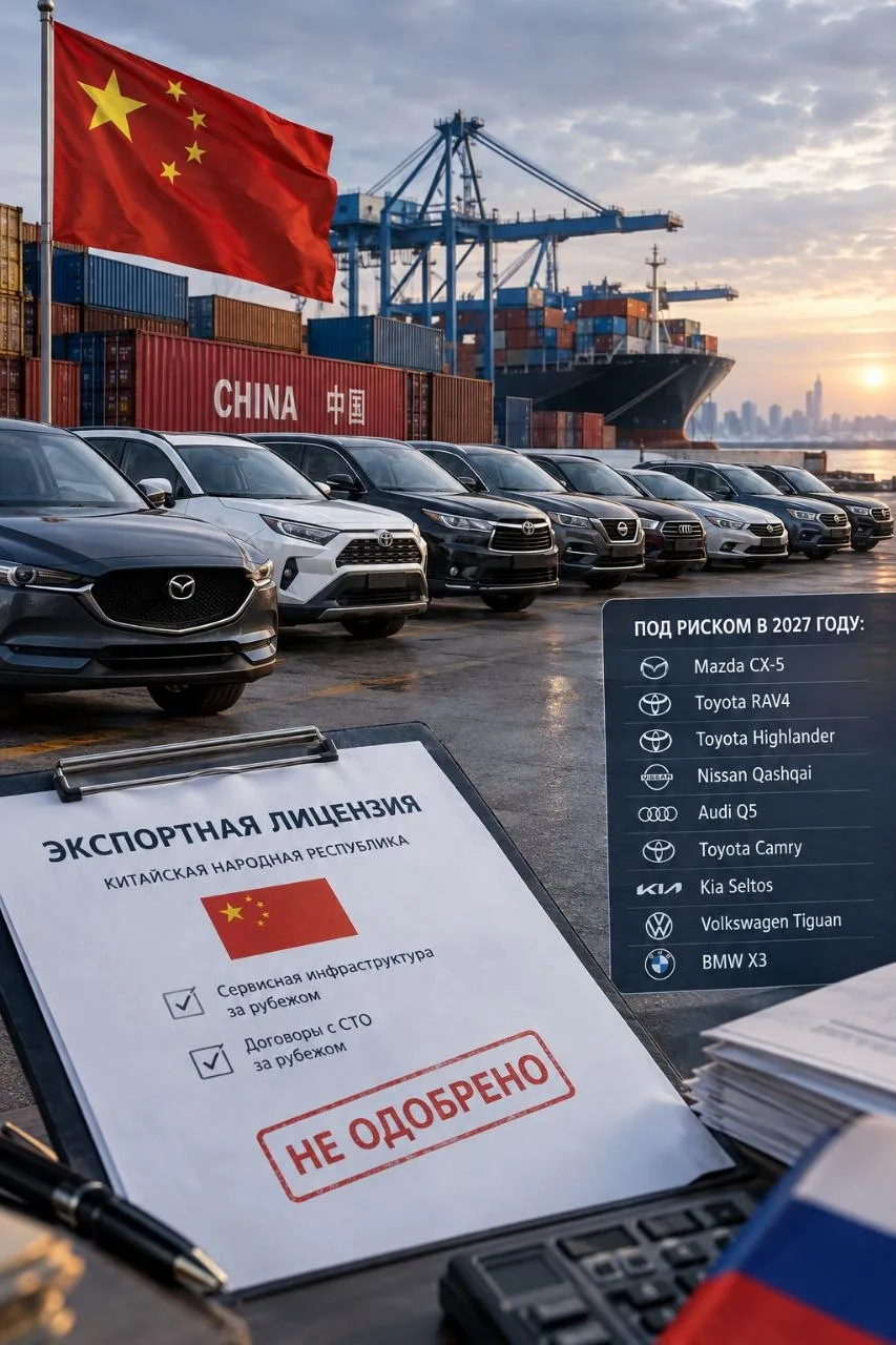 Китай ужесточает экспорт: какие иномарки могут исчезнуть из России в 2027 году