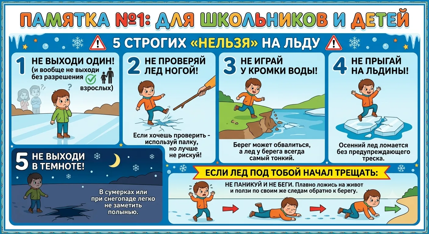 «Осторожно, тонкий лёд! Как избежать трагедии в осенне-зимний период»
