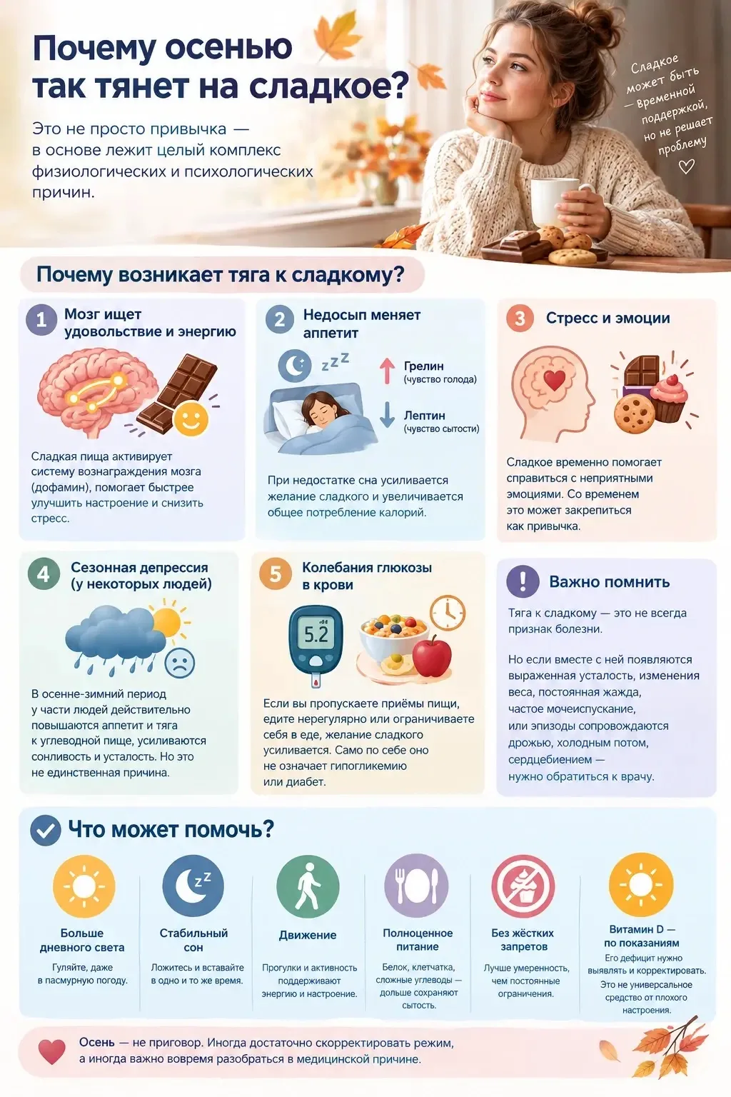 🍂 Осенняя хандра: почему нет сил и настроения